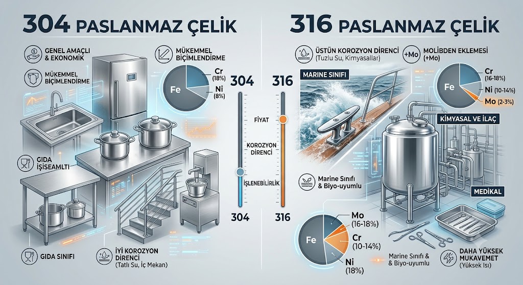 Parlak 304-316 paslanmaz çelik hurdası